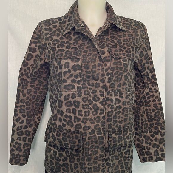 Good American Military Leopard Print Jacket - Picture 2 of 6